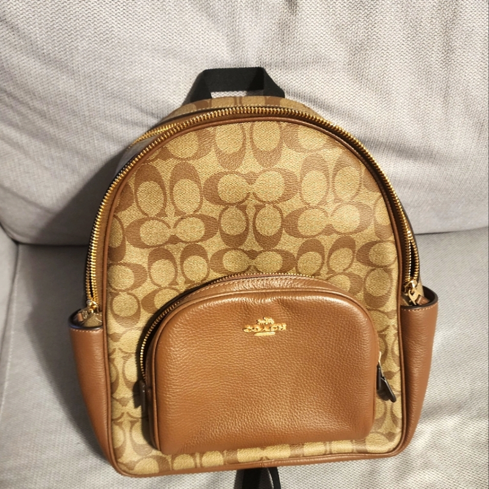Coach Tan and Brown Backpack